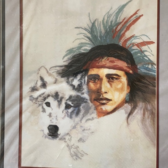 New Native American & Wolf Crossstitch - Picture 2 of 5